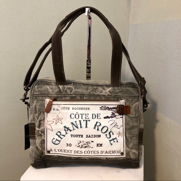 Vintage style work bag laptop tablet canvas E022 - Picture 2 of 7